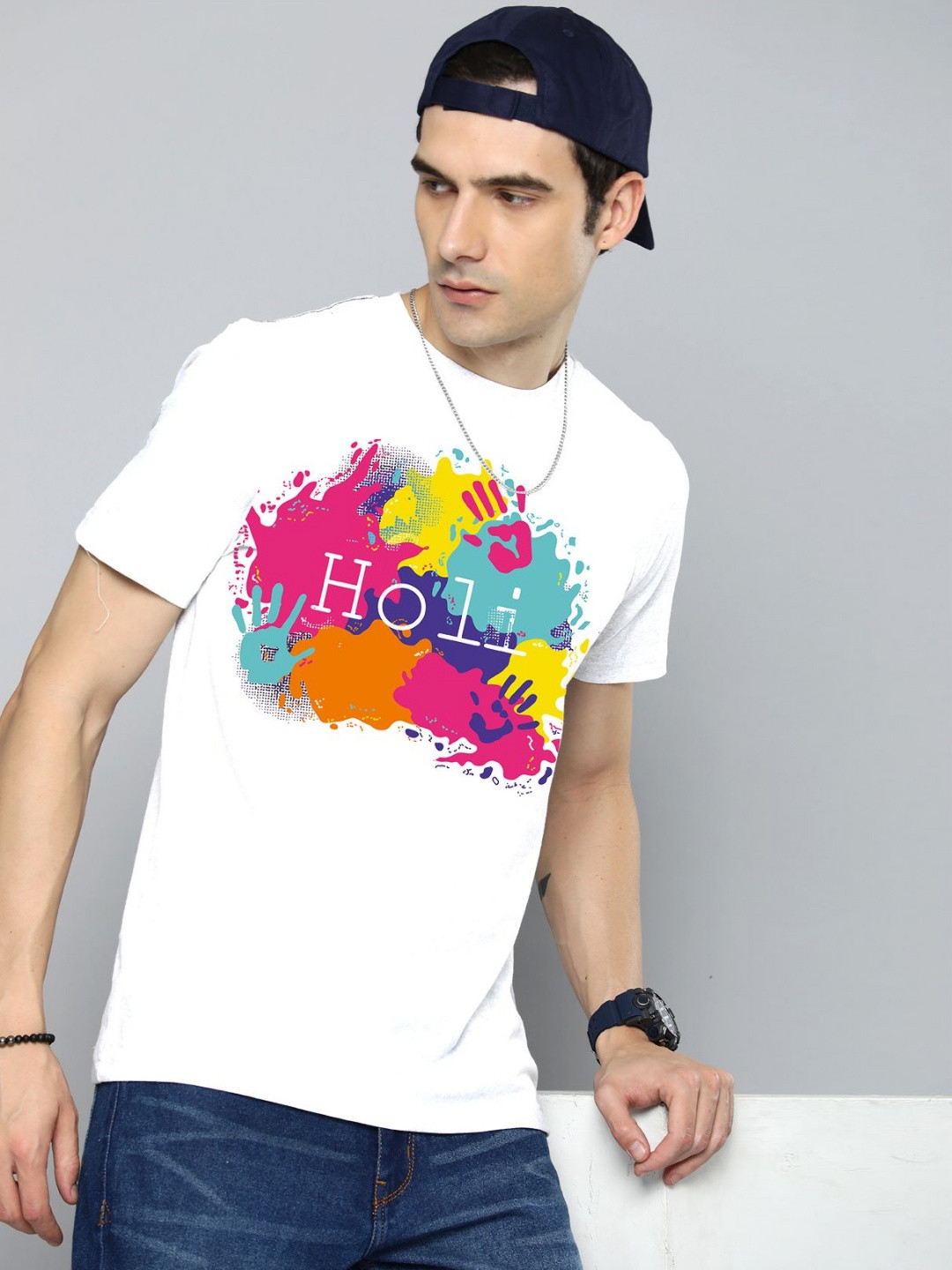 Moda Rapido Men Holi Printed Tshirt