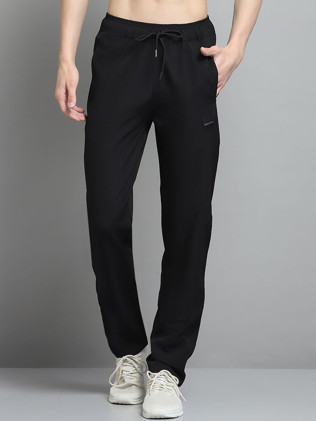 Monte Carlo Men Black Mid Rise Track Pants
