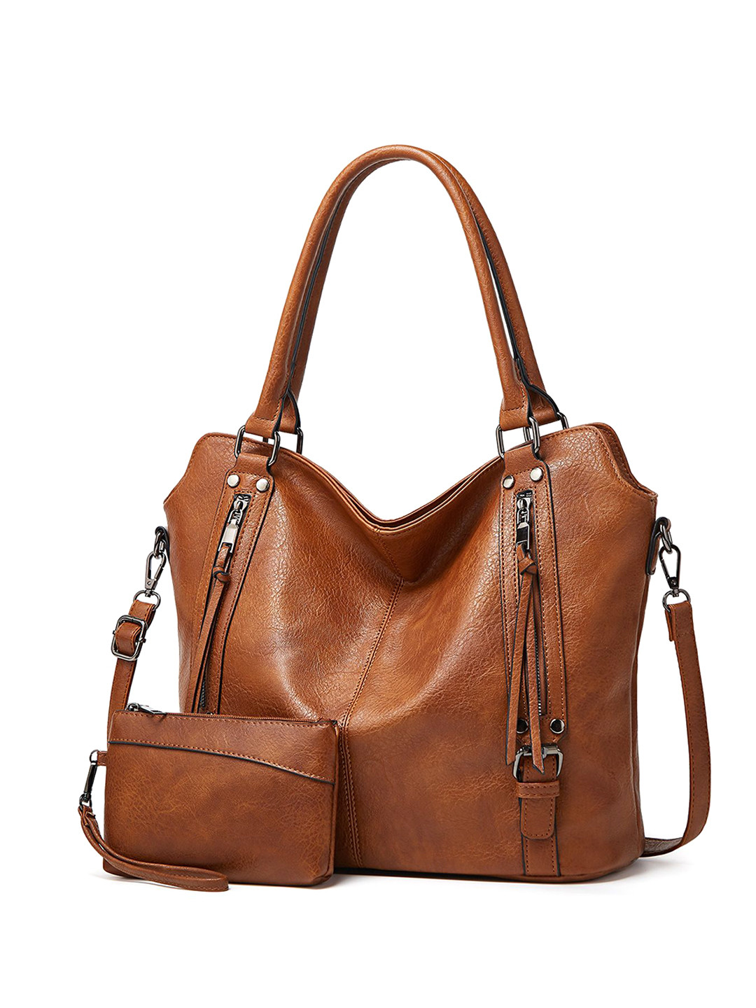 ITALISH Textured PU Up to 12 inch Hobo Bag