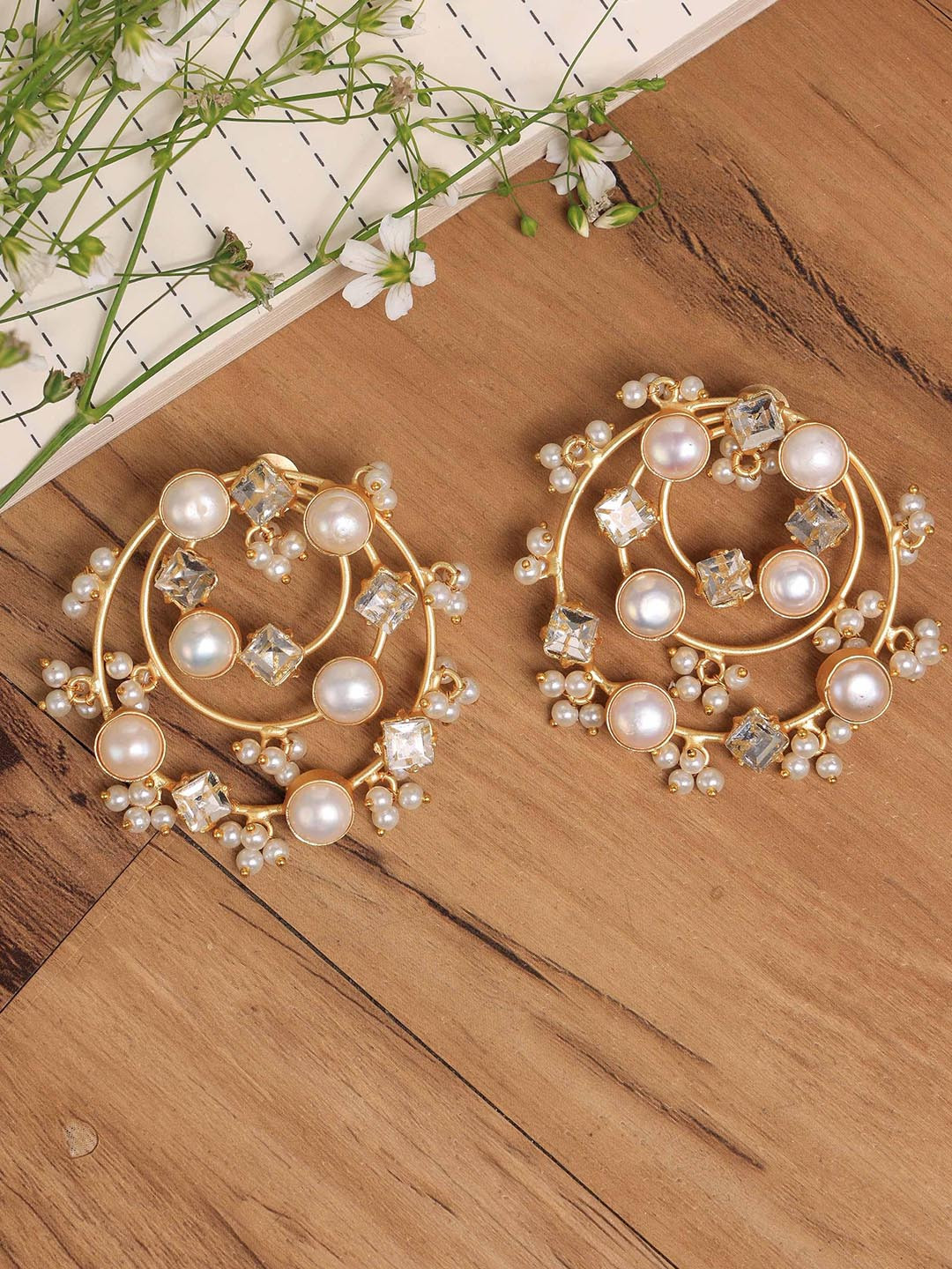 ROYAL PITARAH Contemporary Chandbalis Earrings