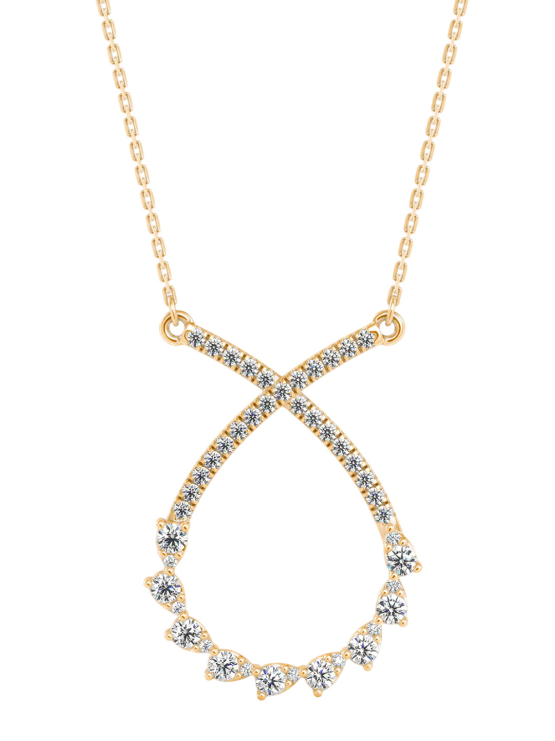 Emori Tropical Twist Lab Diamond Necklace in 18KT Gold