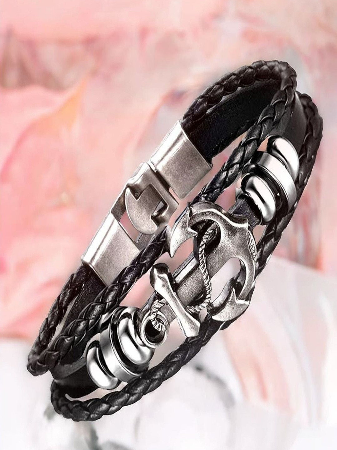 The Roadster Lifestyle Co Men's Anchor Wrist Band Kada Bracelet