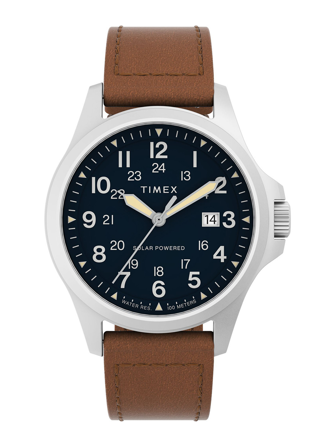 Timex Men Printed Dial & Leather Straps Analogue Watch TW2V03600UJ
