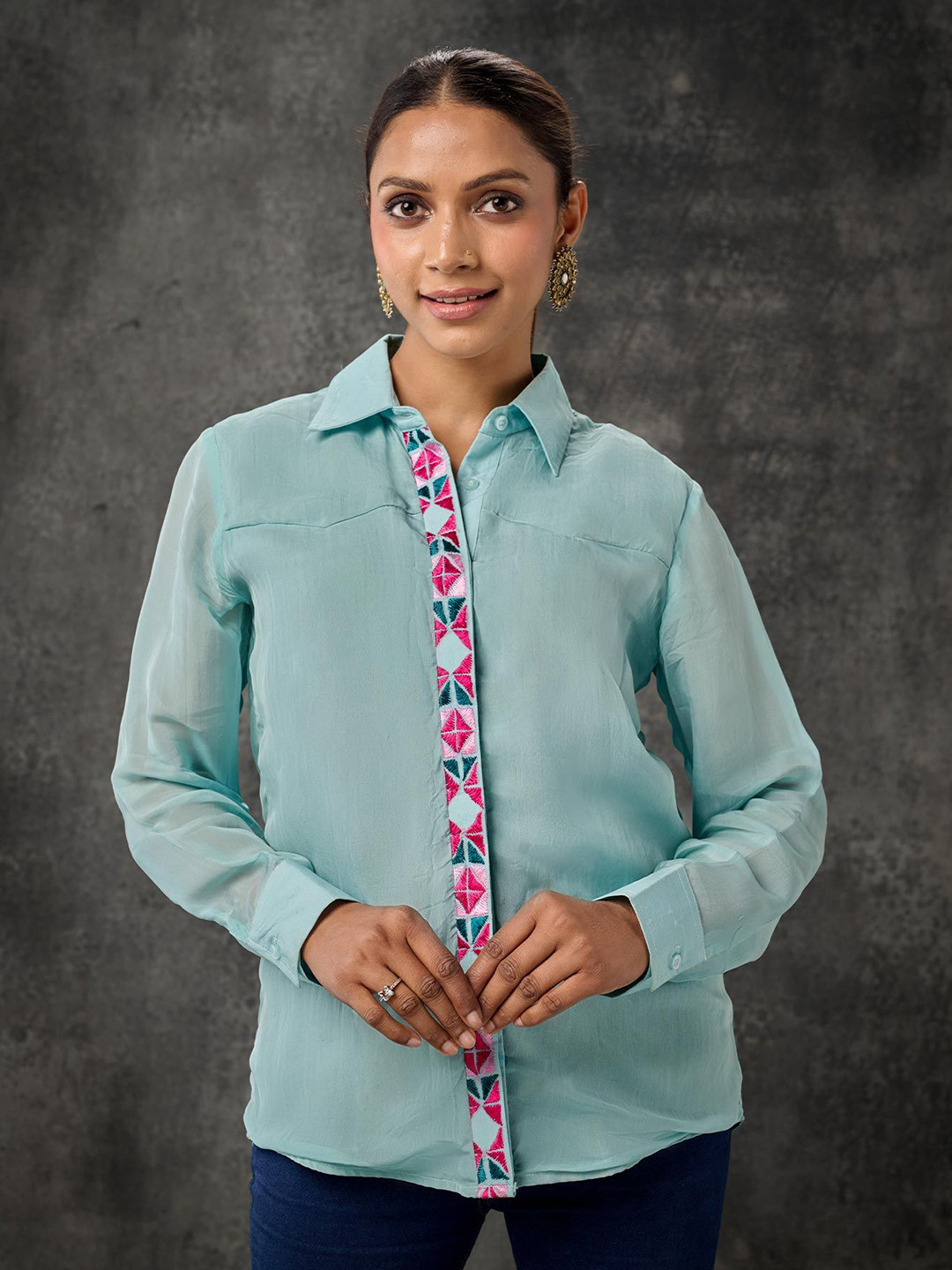Phulkari Forever Shirt Style Top