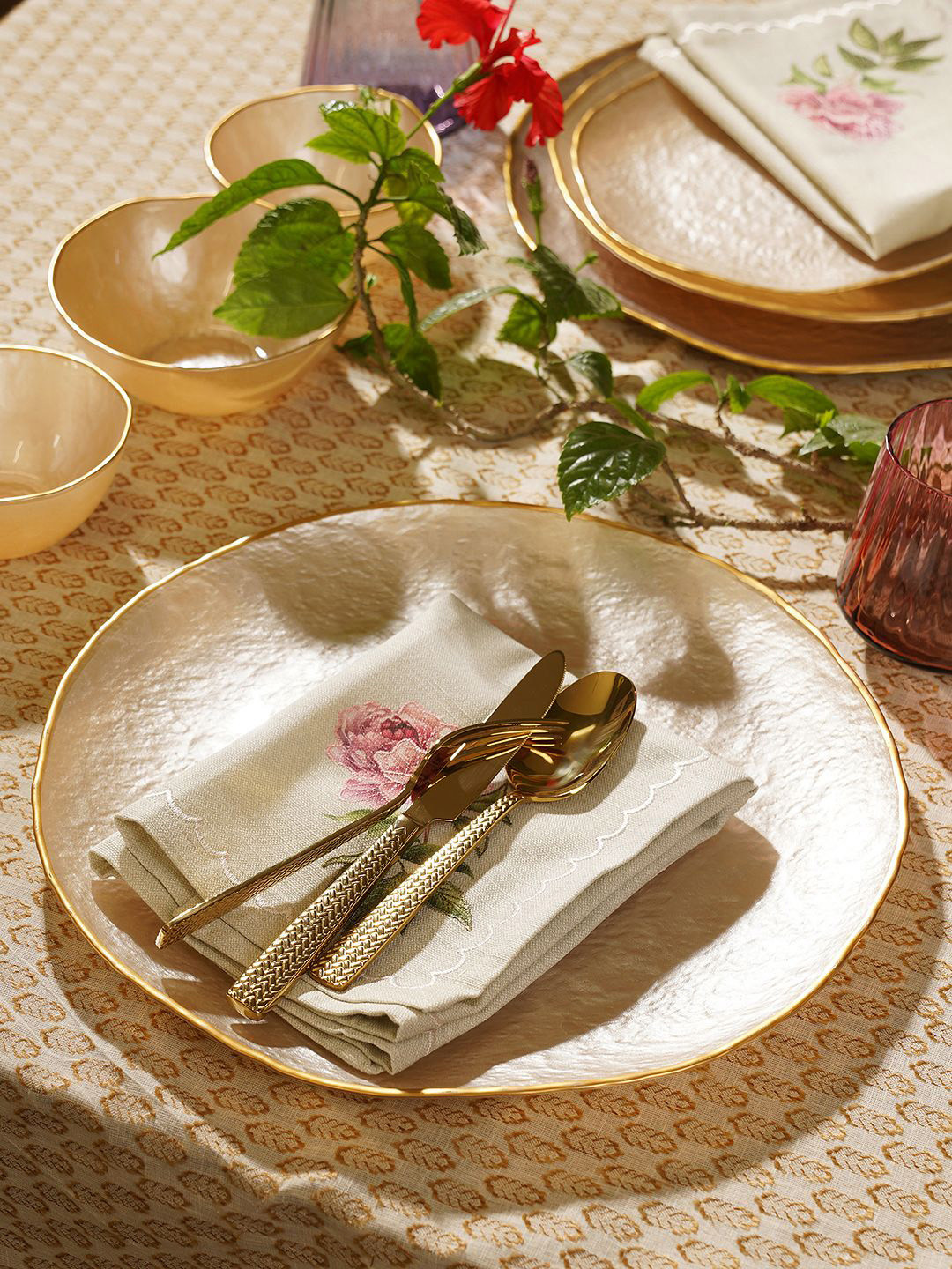 Pure Home and Living Unisex Beige Plates