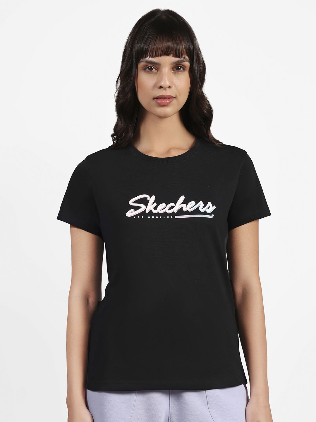 Skechers Women Flower Doodle Branding T-Shirt