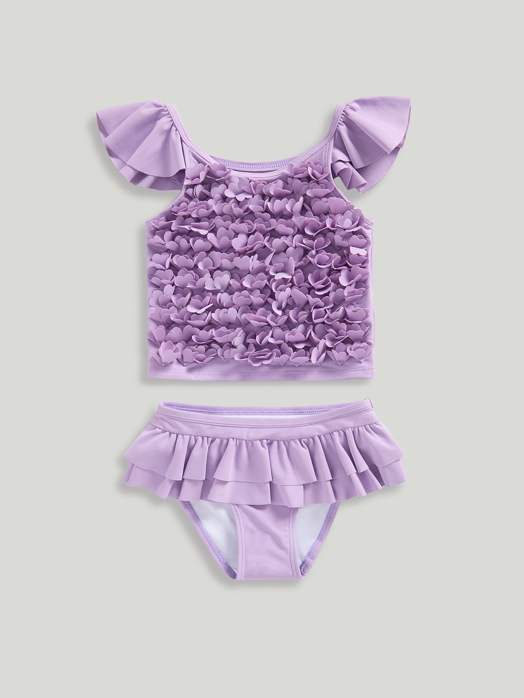 mothercare Infant Girls Flower Frill 2-Piece Tankini Set