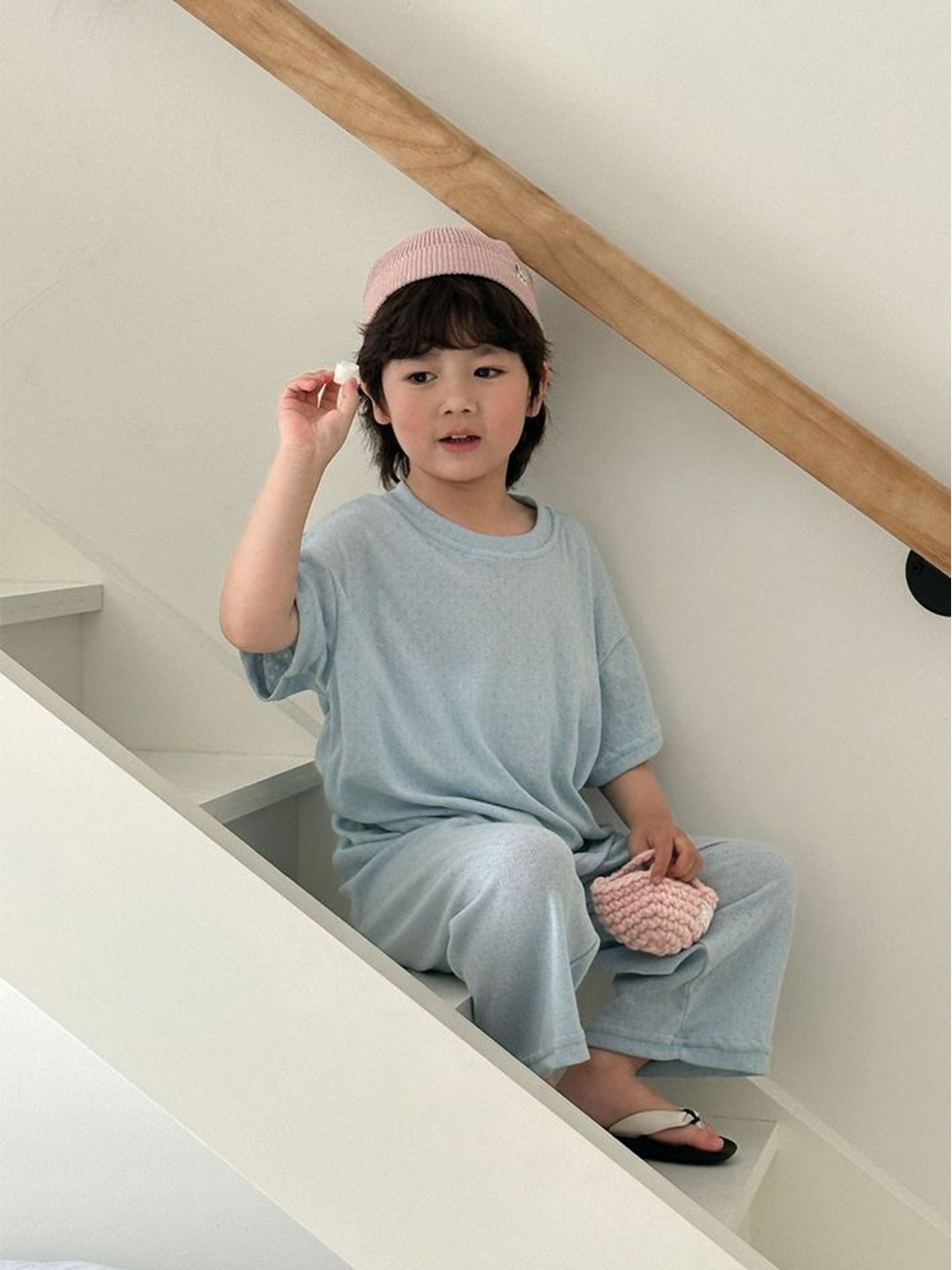 LULU & SKY Kids Loose Fit T-shirt With Trousers Night suit