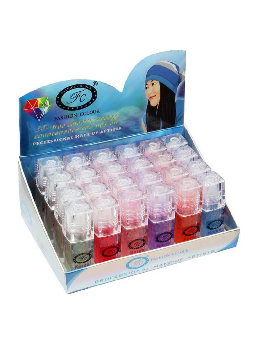 Fashion Colour Set Of 24 Colourful Lip Oil - 4ml Each