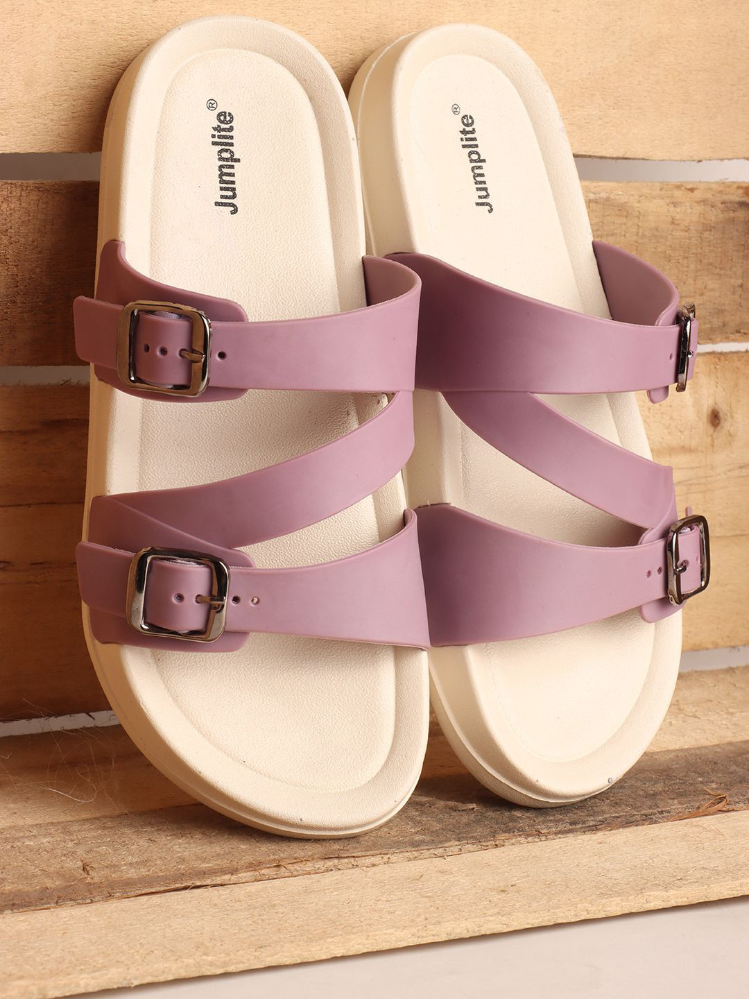 JUMPLITE Women Open Toe Flats