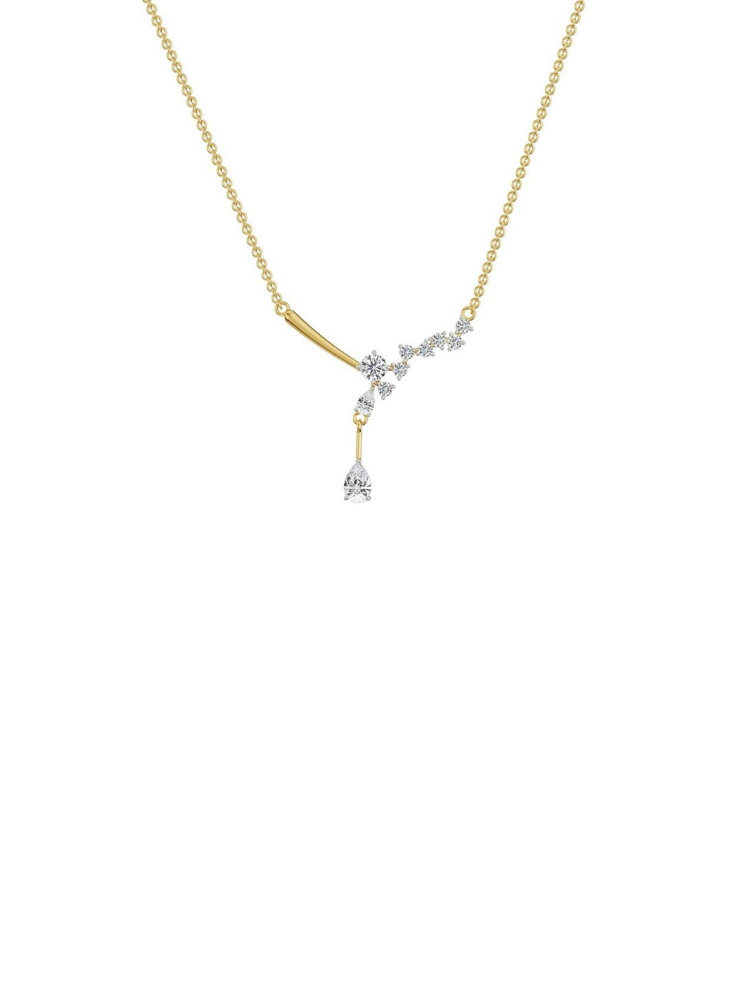 Emori Saphie One Sided Lab Diamond in 14KT Gold Necklace