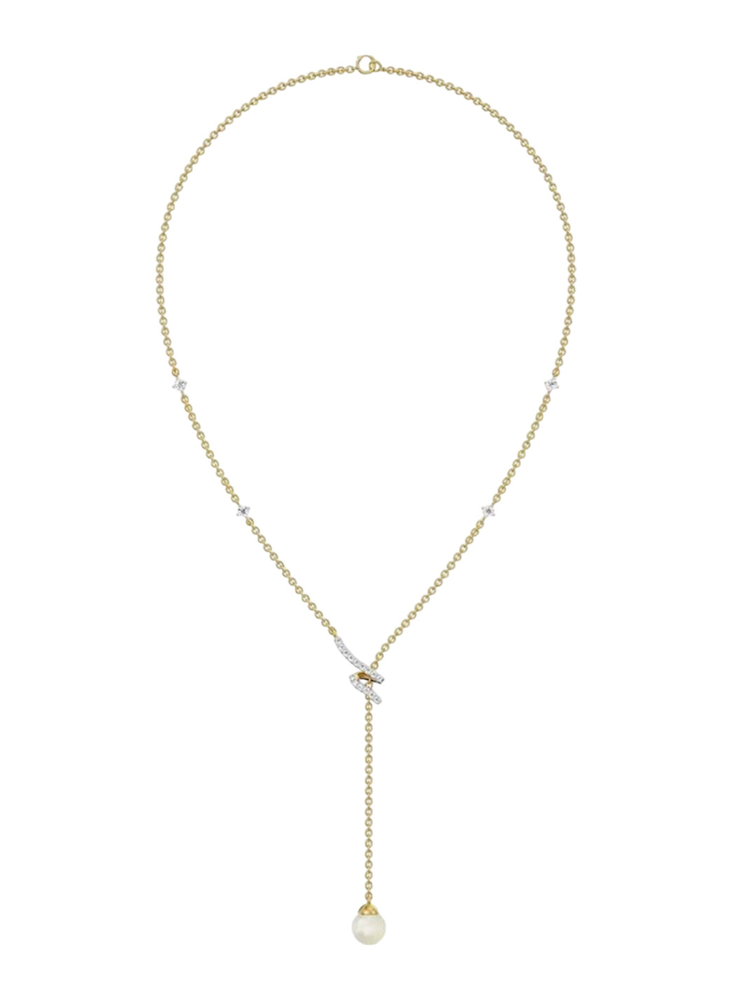Emori Pear Drop Adjustable Lab Diamond in 14KT Gold Necklace