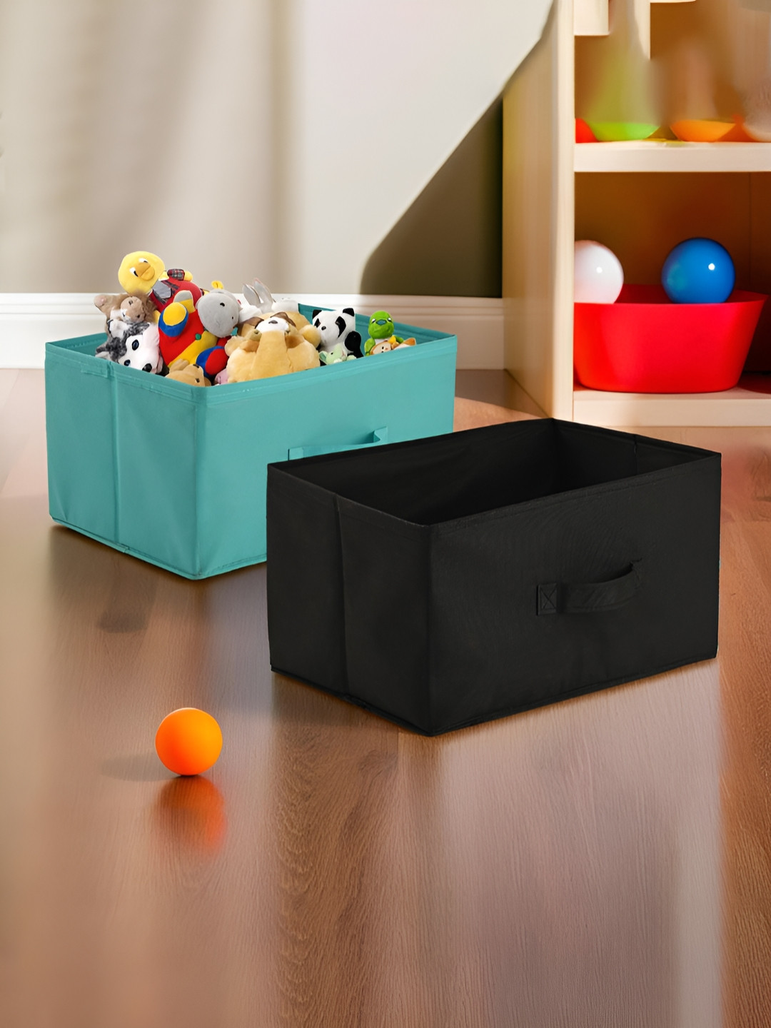 Aura Green Set of 2 Foldable & Multipurpose Wardrobe Storage Box 26 Litre