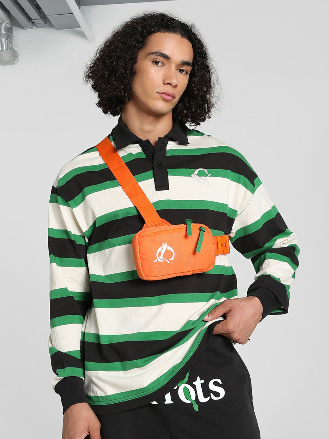 Puma x Carrots Striped Pure Cotton Relaxed Fit Jersey