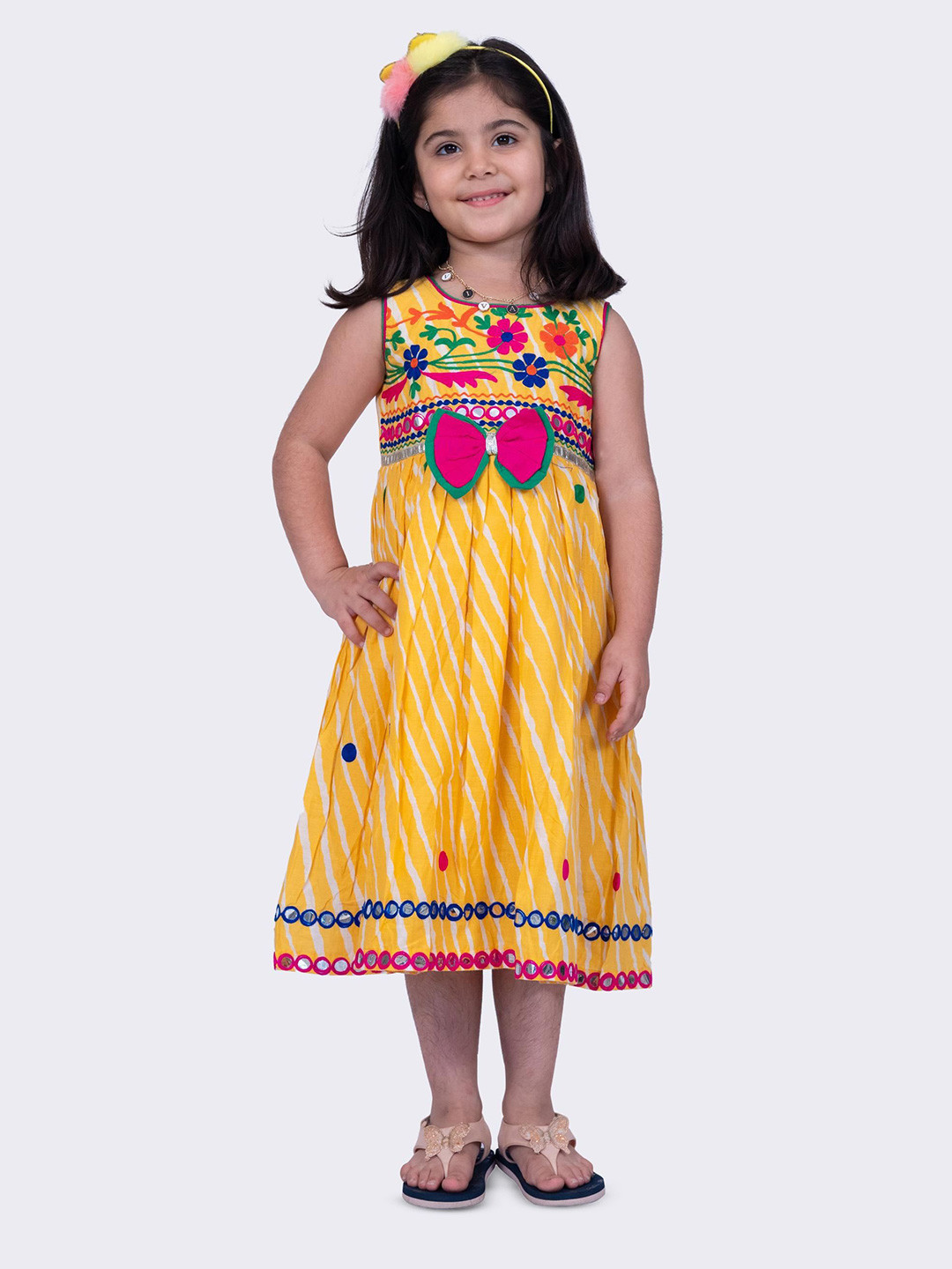 Twisha Embroidered Fit & Flare Dress