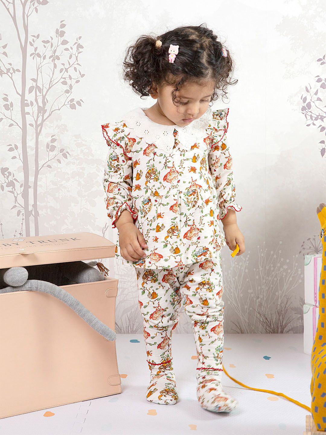 THE BABY TRUNK Girls Printed Clothing Sets