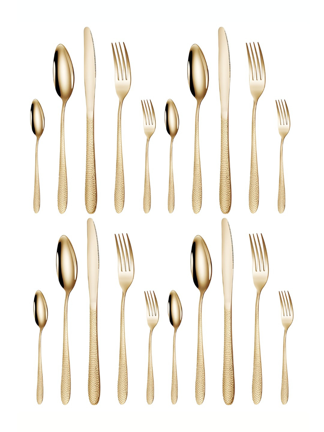 YELONA Golden Silverware Flatware Cutlery Set