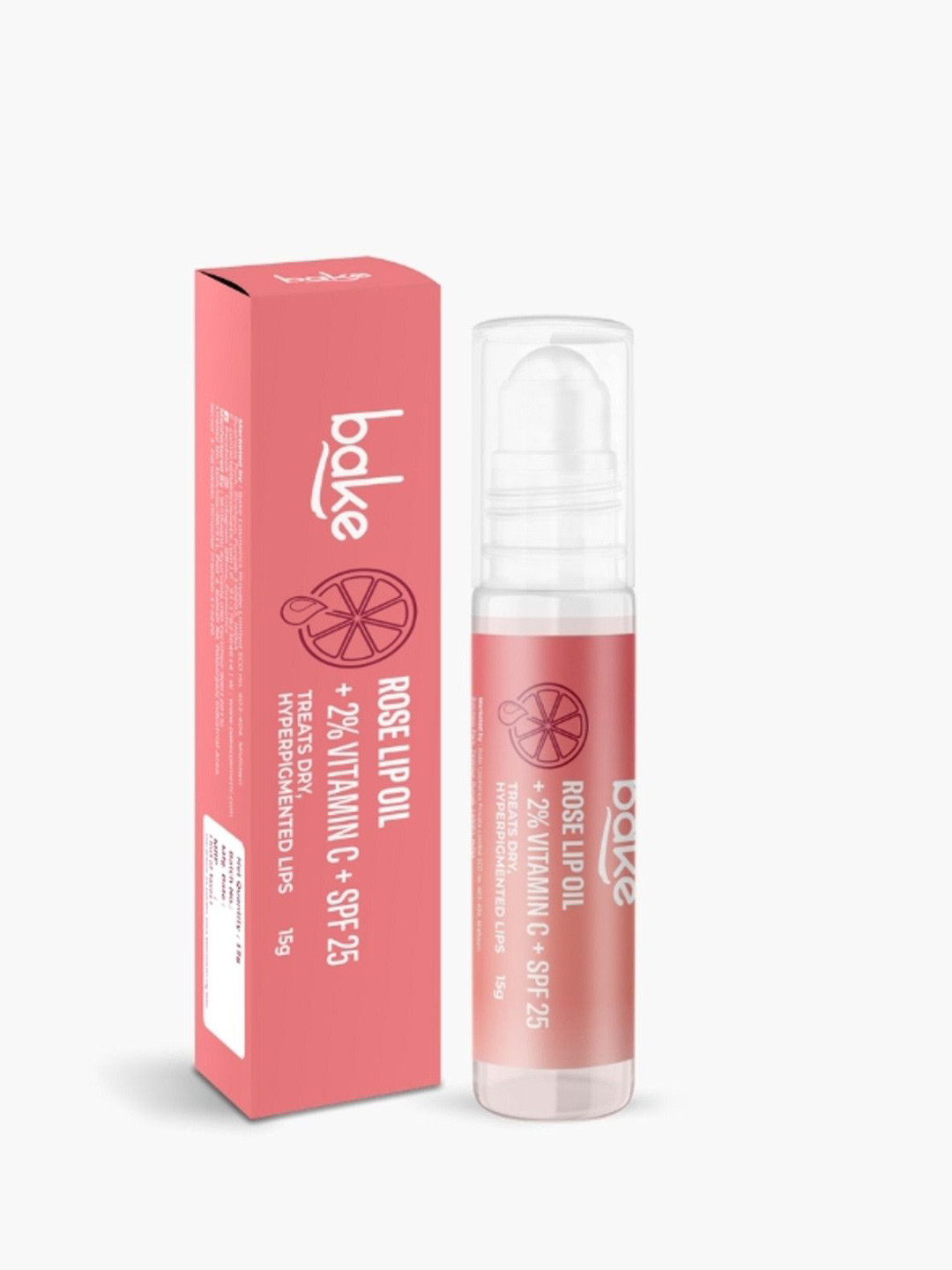 BAKE 2% Vitamin-C & Cocoa Butter Enchriched With SPF25 Rose Tinted Lip Oil- 15g