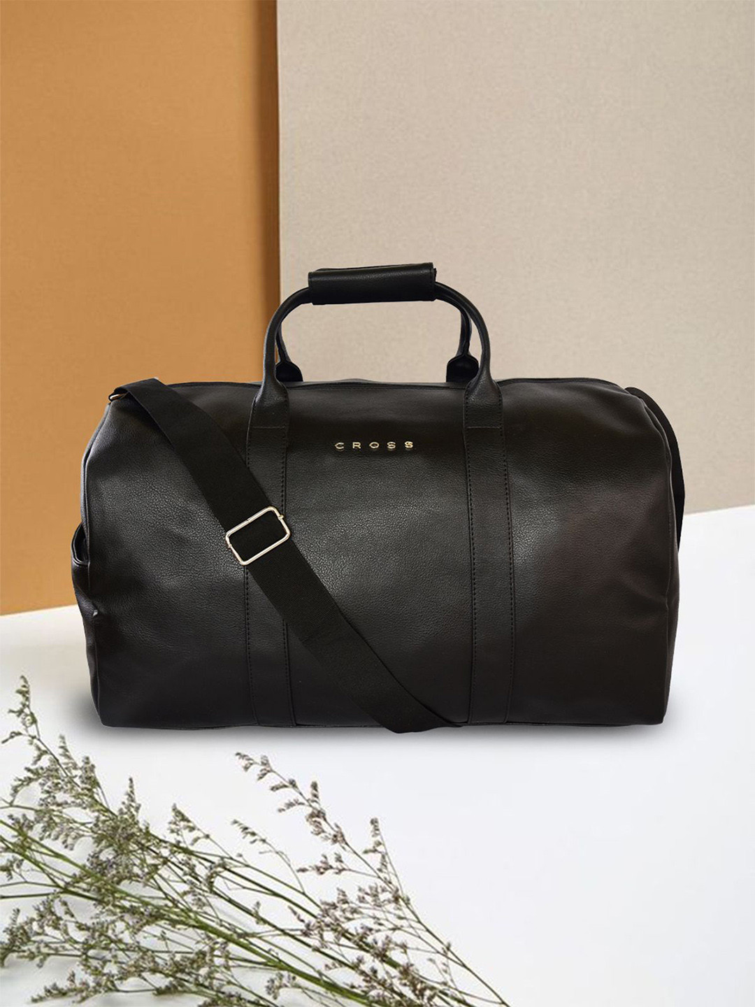 Cross PU Bowling Handheld Bag with Cut Work