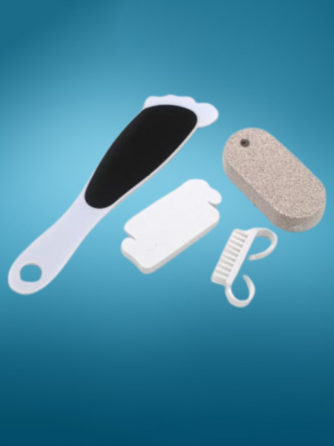 Basicare Set Of 4 Pedicure Tool Set - Foot Care, Foot Rasp, Callus Remover & Foot File