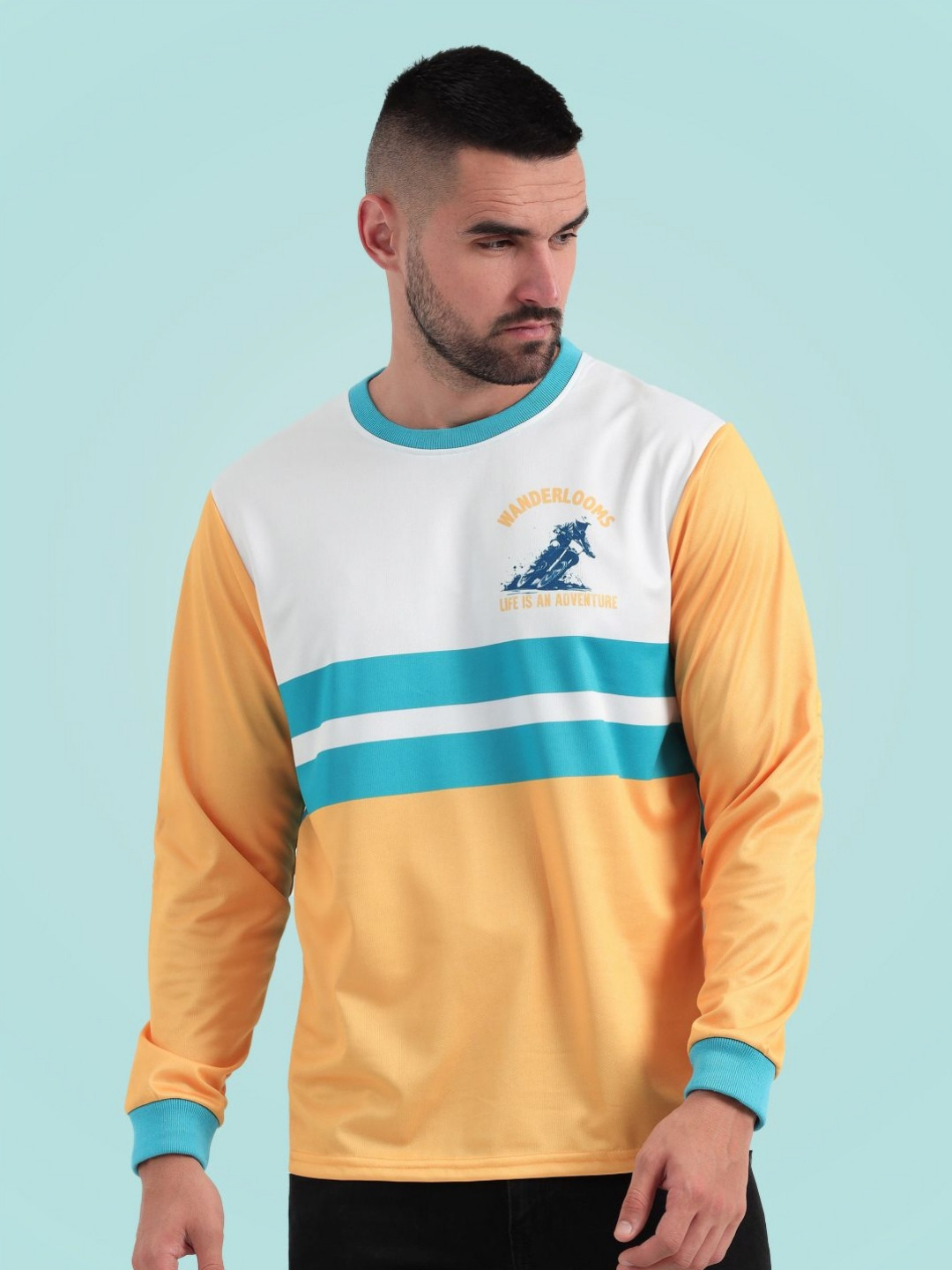 WANDERLOOMS Dirt Storm Jersey Graphic Printed Round Neck Sports T-shirt