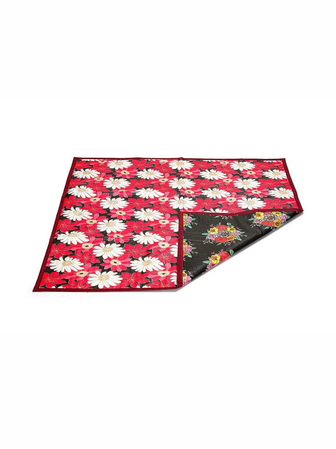 CASA-NEST Red & White Printed Bedsheet Protector Table Placemats