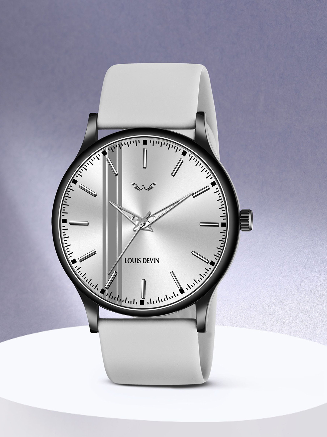 LOUIS DEVIN Men Brass Embellished Dial & Straps Analogue Watch LD-BK054-GREY_NEW