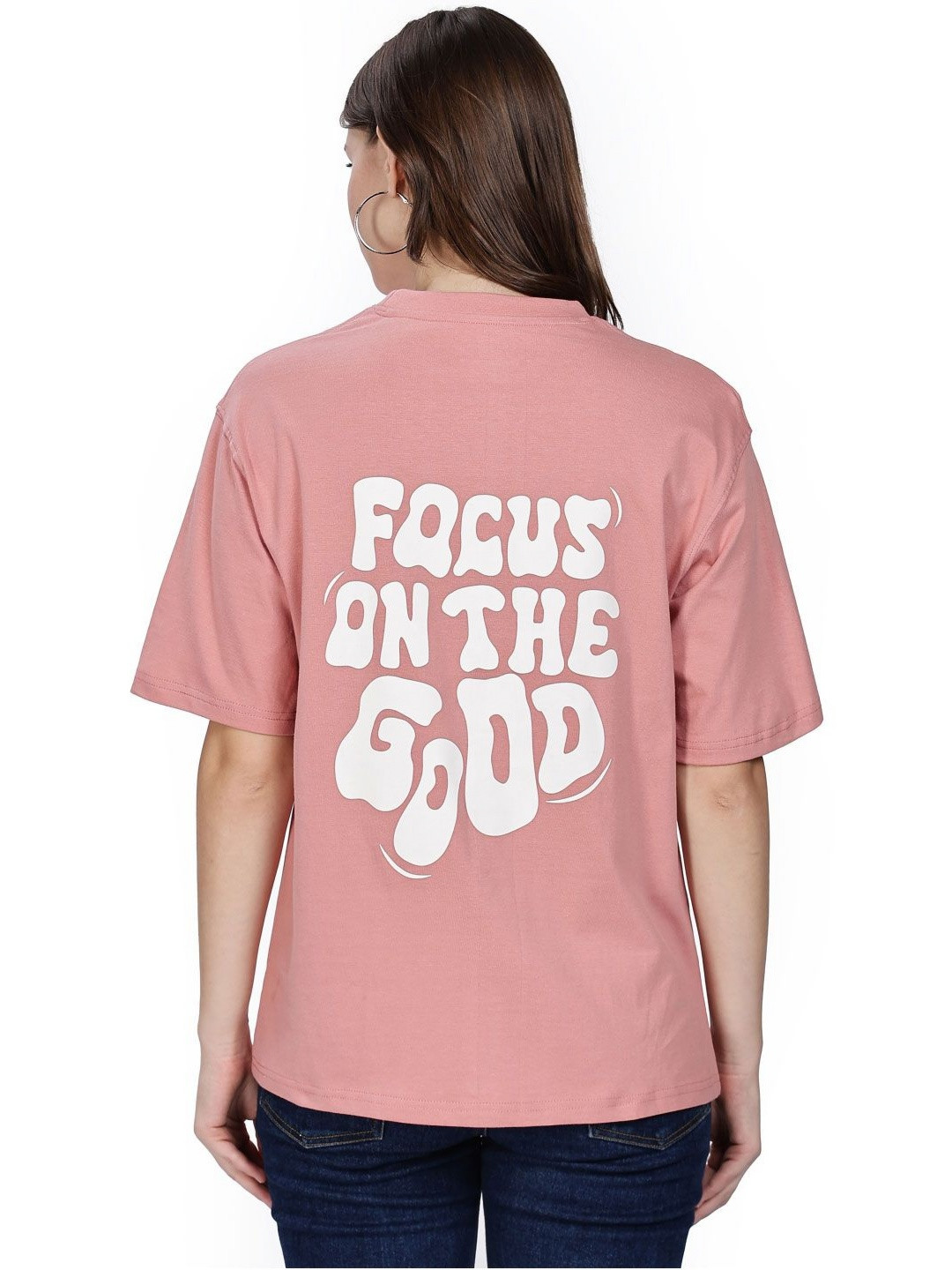 B BLUBERYL - Comfort Inside Out Women Typography Printed Raw Edge T-shirt