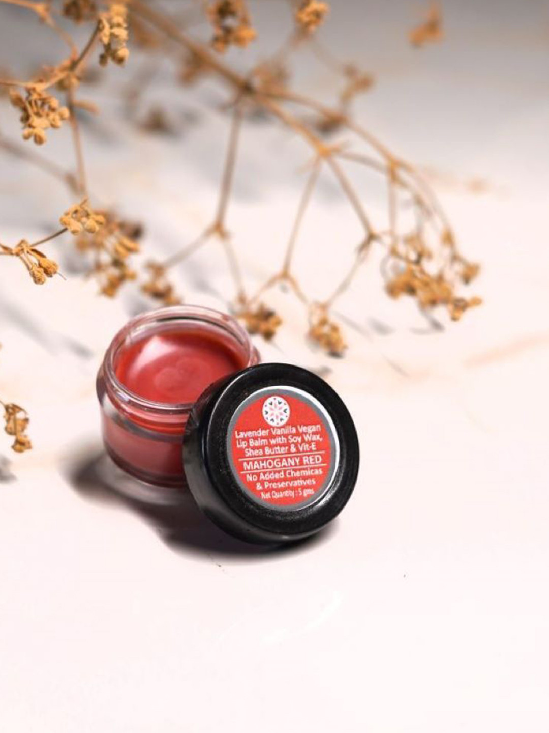 Chilife Lavender Vanilla Lip Balm With Shea Butter & Vitamin E- Mahogany Red- 5g