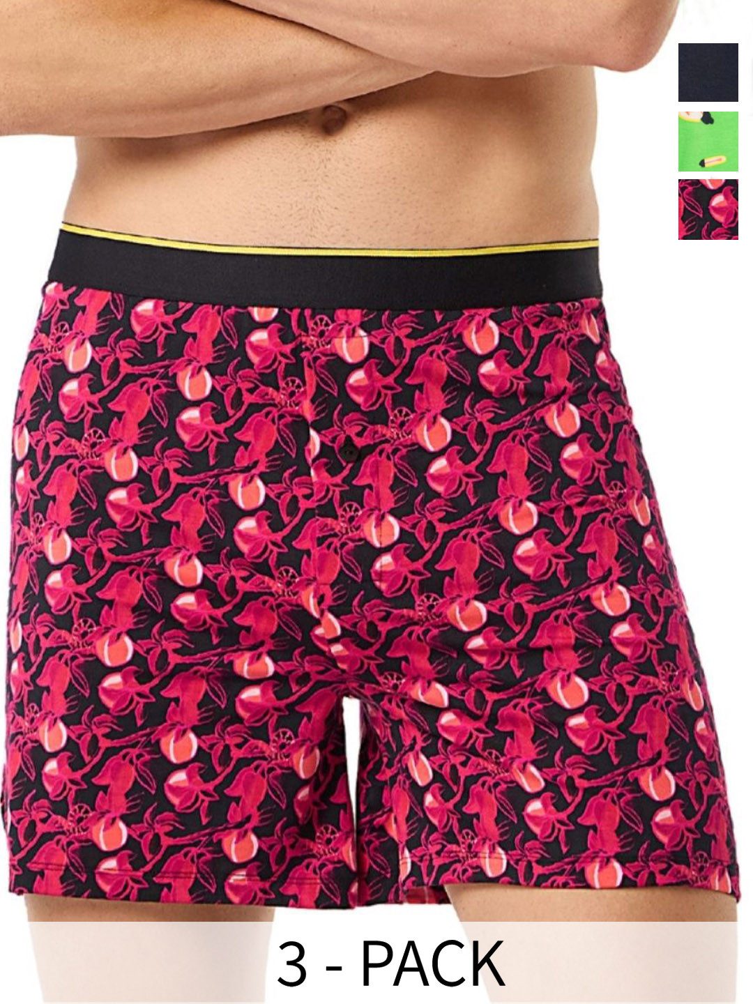 bummer Pack of 3 Printed Mircomodal Boxers BOGTCANX03S