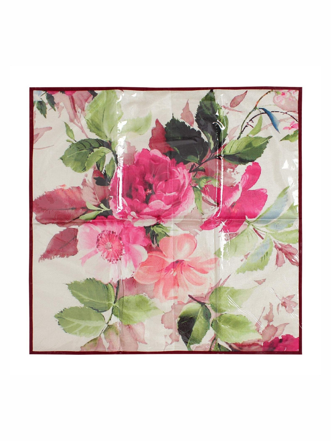 CASA-NEST Pink Printed Bedsheet Protector Mat