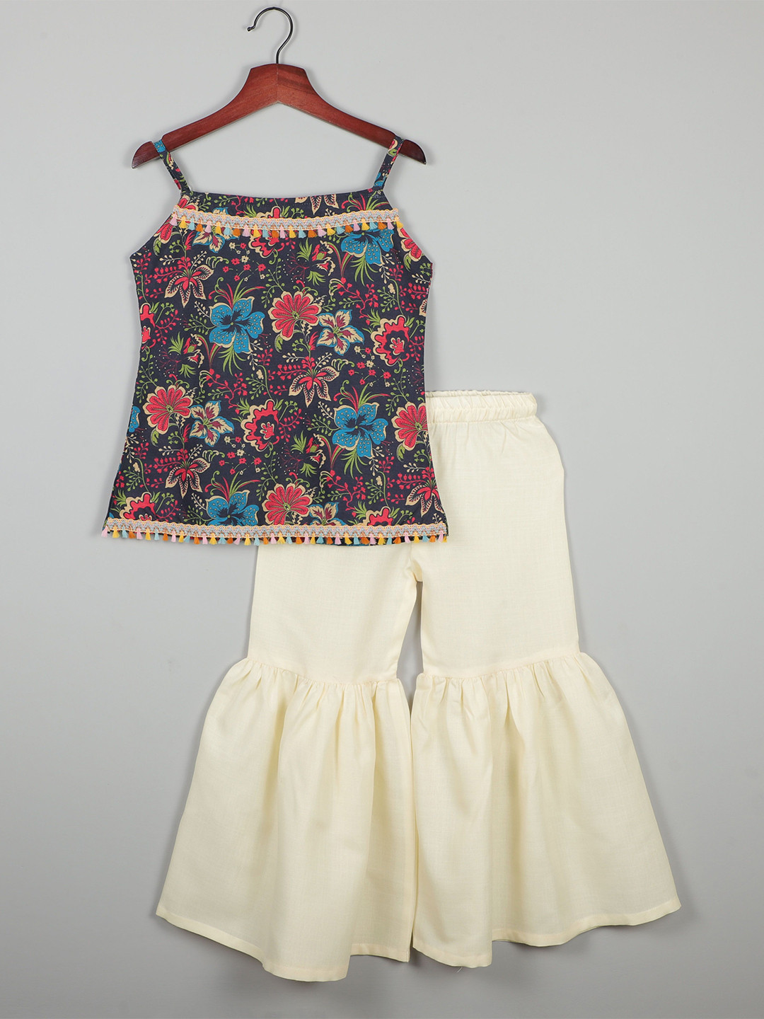 SHAHUDI DESIGNER Girls Printed Top with Pyjamas