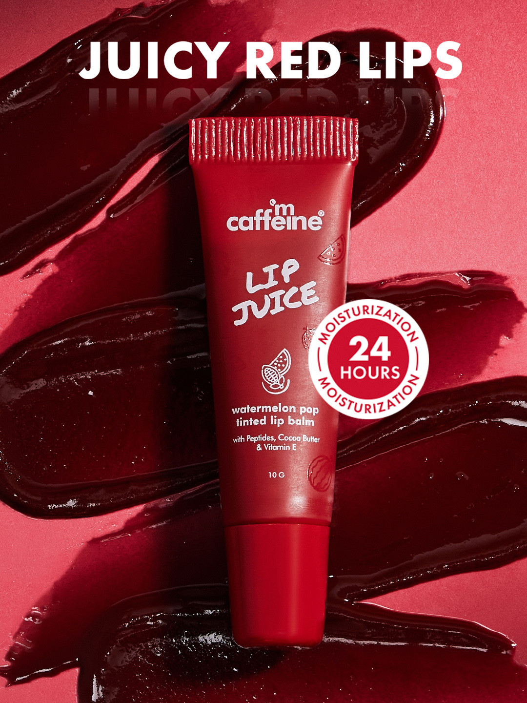 MCaffeine Lip Juice Tinted Lip Balm With Vitamin E-10g-Watermelon