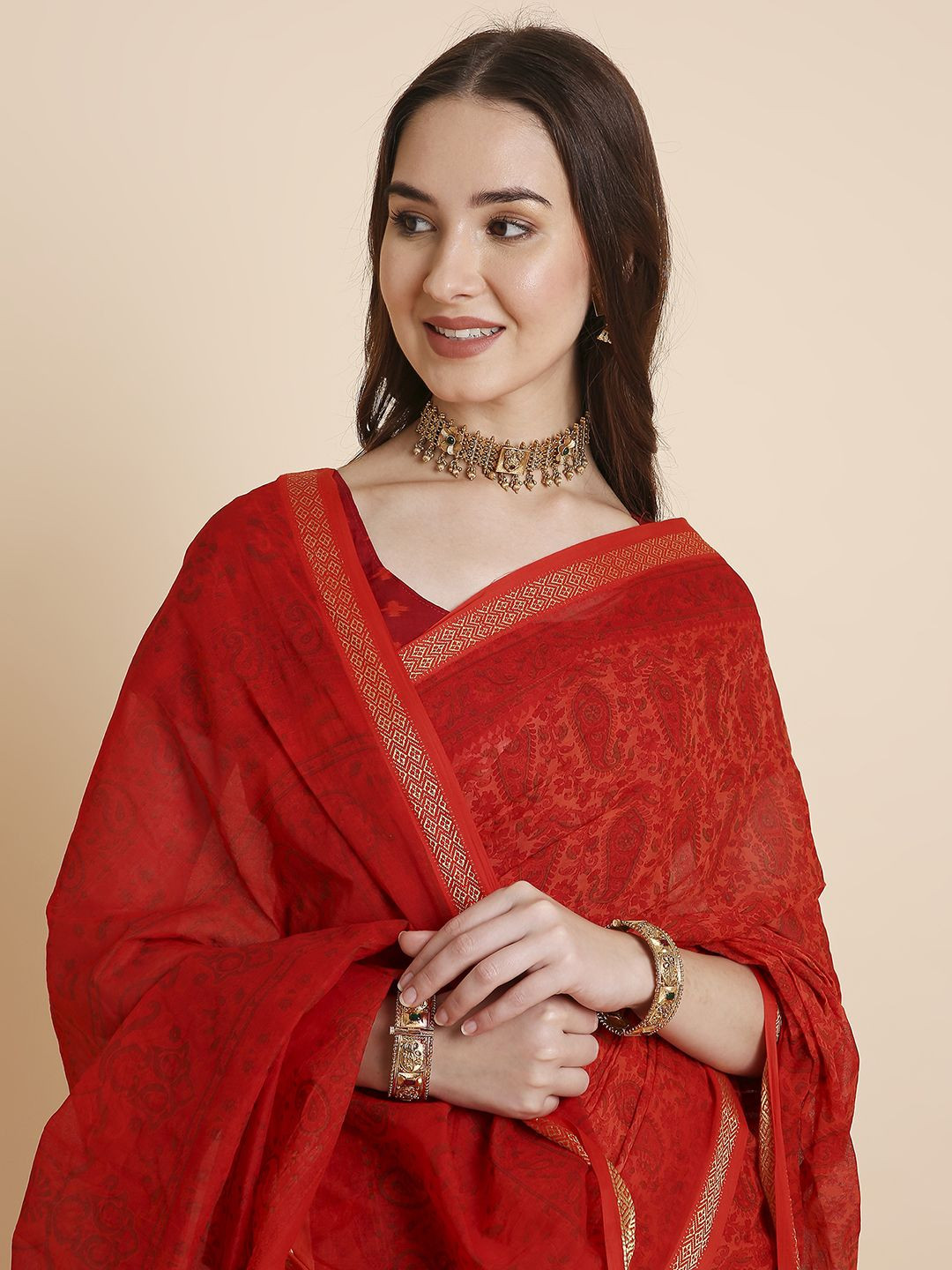 RATAN Paisley Pure Cotton Saree