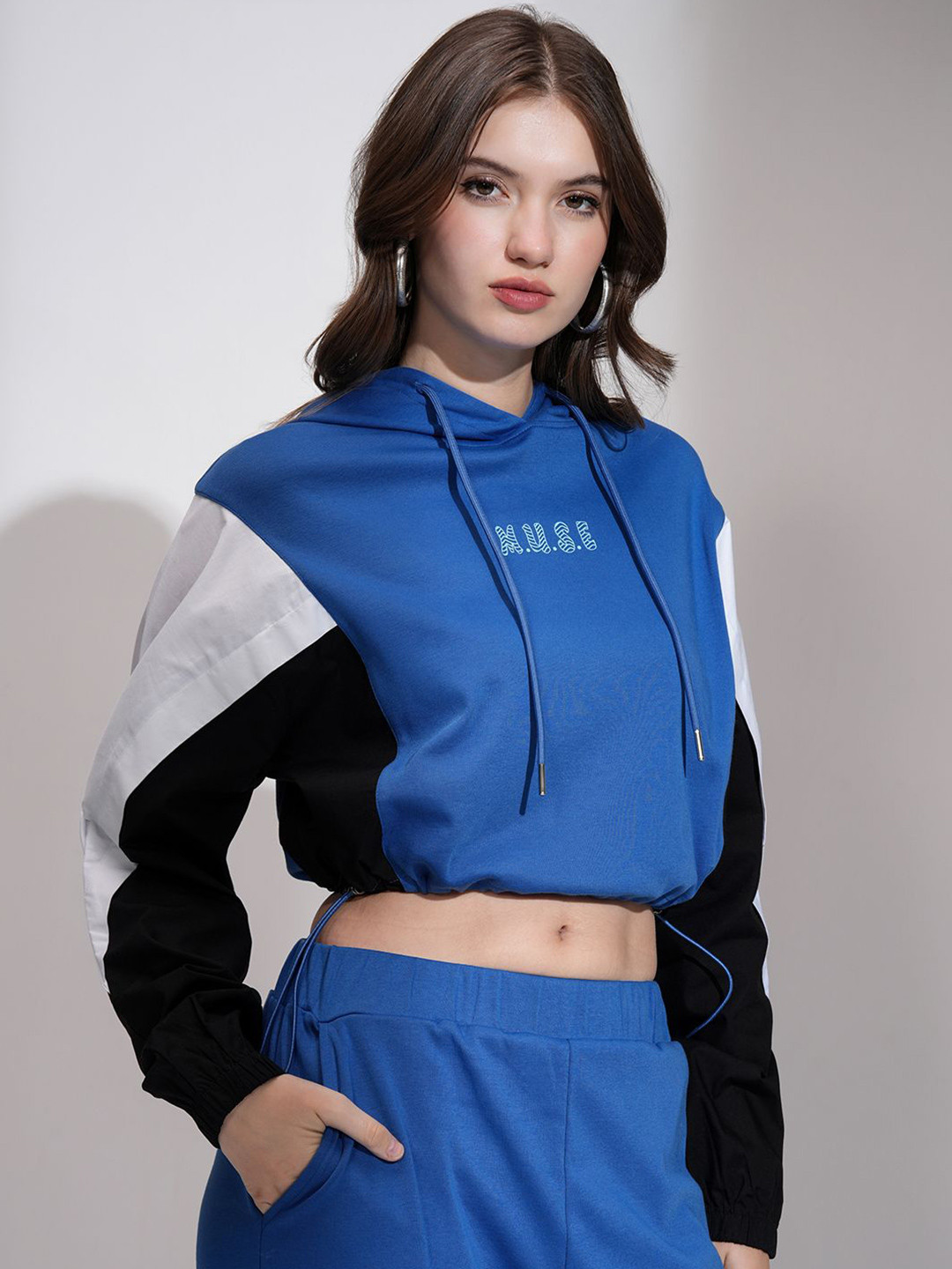Tokyo Talkies Women Printed Hooded Sweatshirt