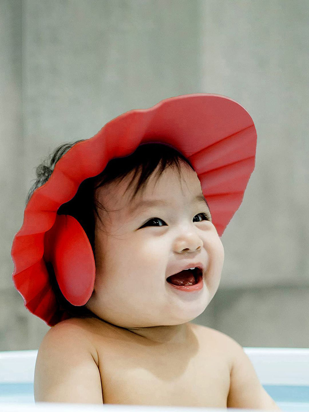 Kuber Industries Infants Rubber Adjustable Shower Cap