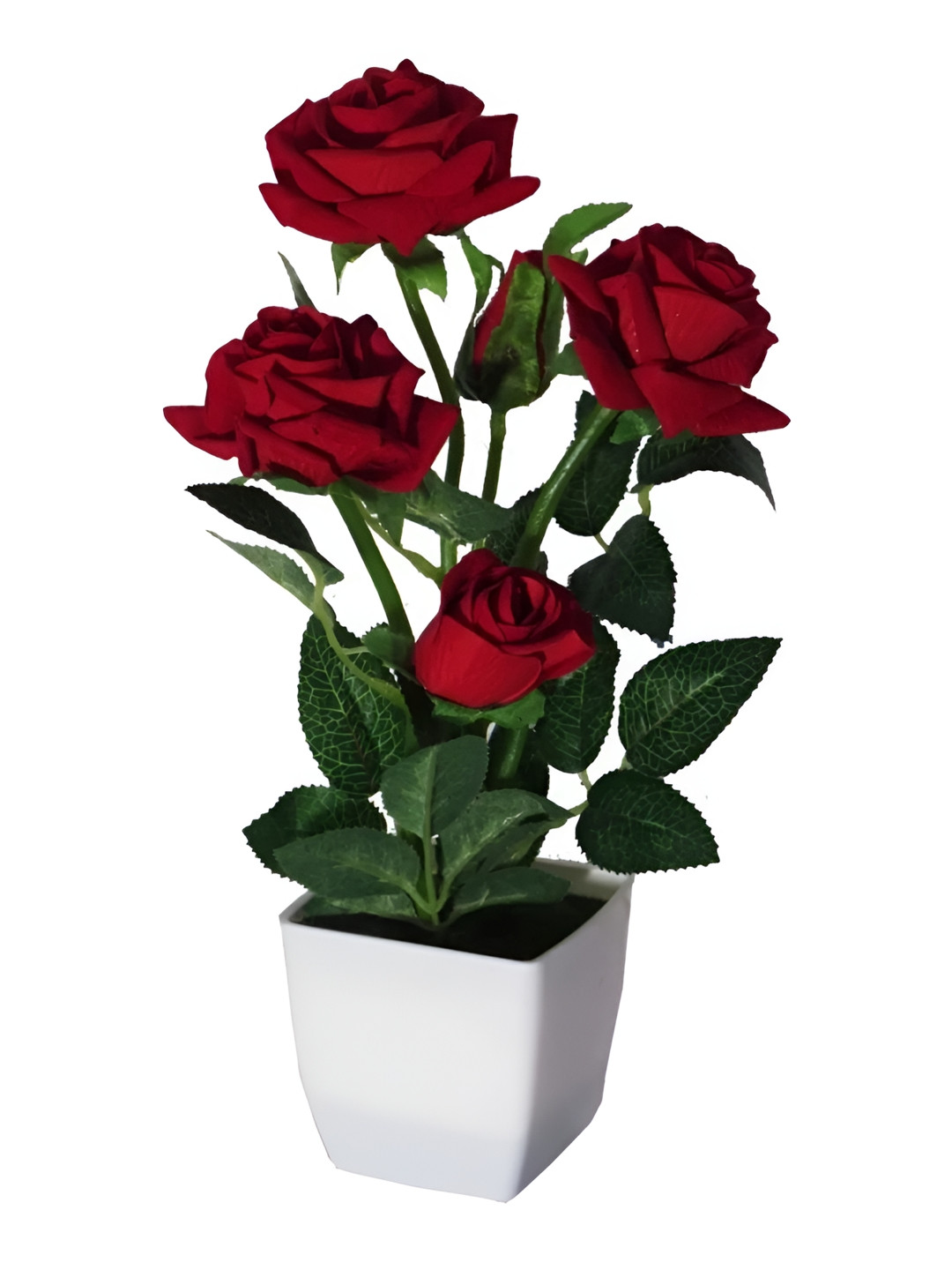 ZONEZER Red 1 Pieces Tulip Artificial Flower With Pot