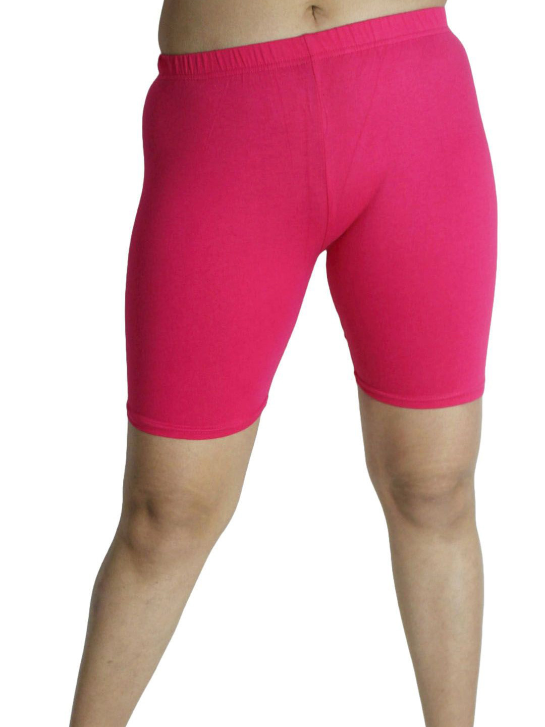 Magenta Washed Solid Mid-Rise Running Sports Shorts