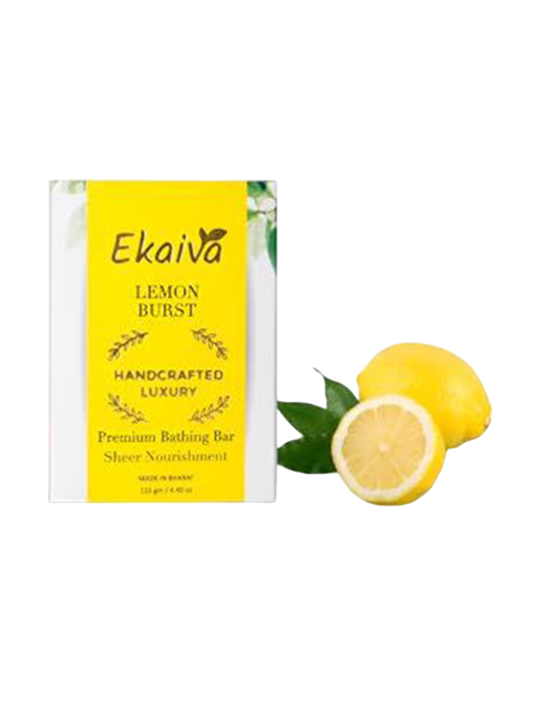 EKAIVA ORGANICS Lemon Burst Daily Bathing Soap For Refreshing & Stimulating - 125 g