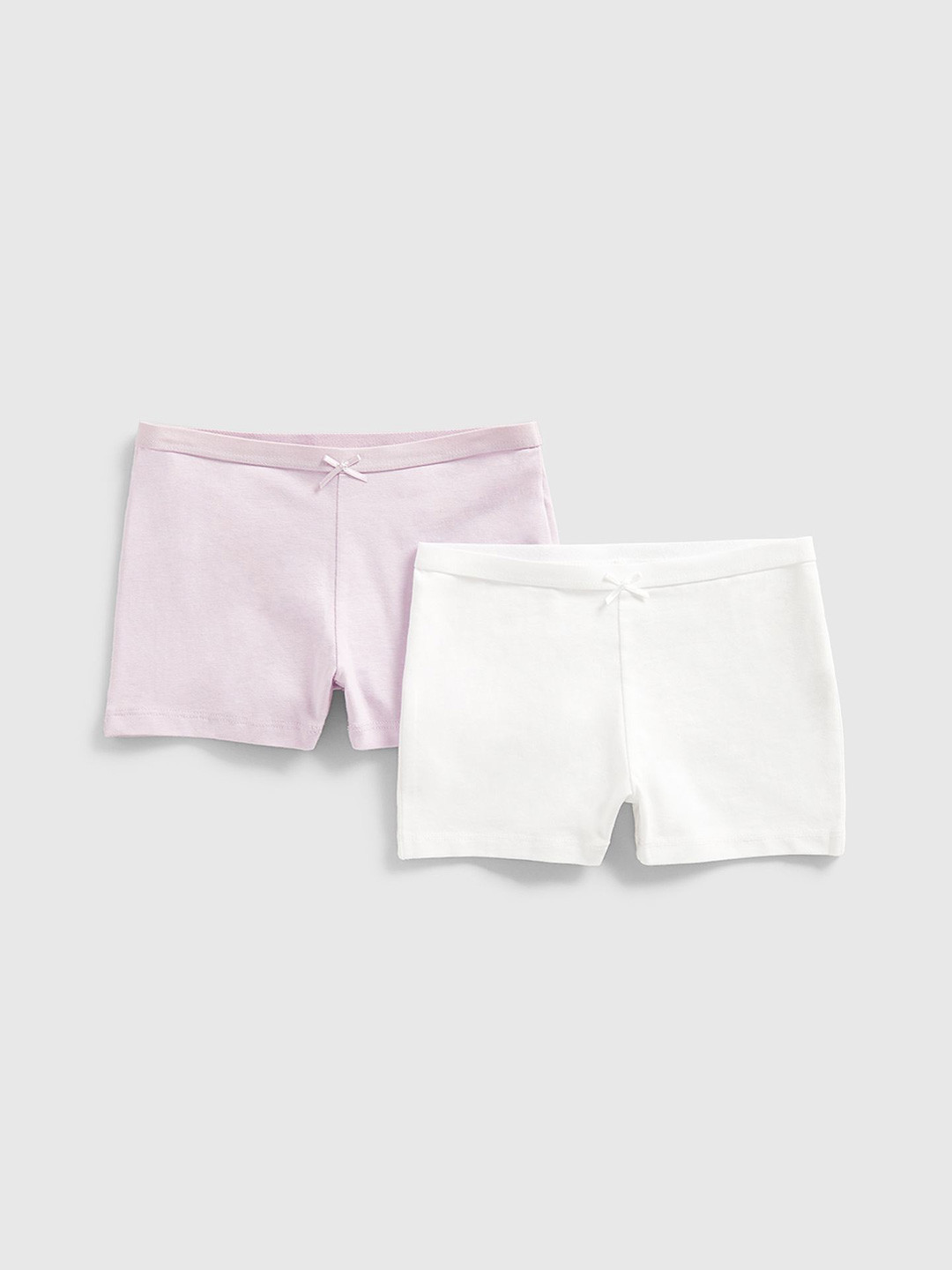 mothercare Girls Pack Of 2 Pure Cotton Boy Shorts Briefs- GE840