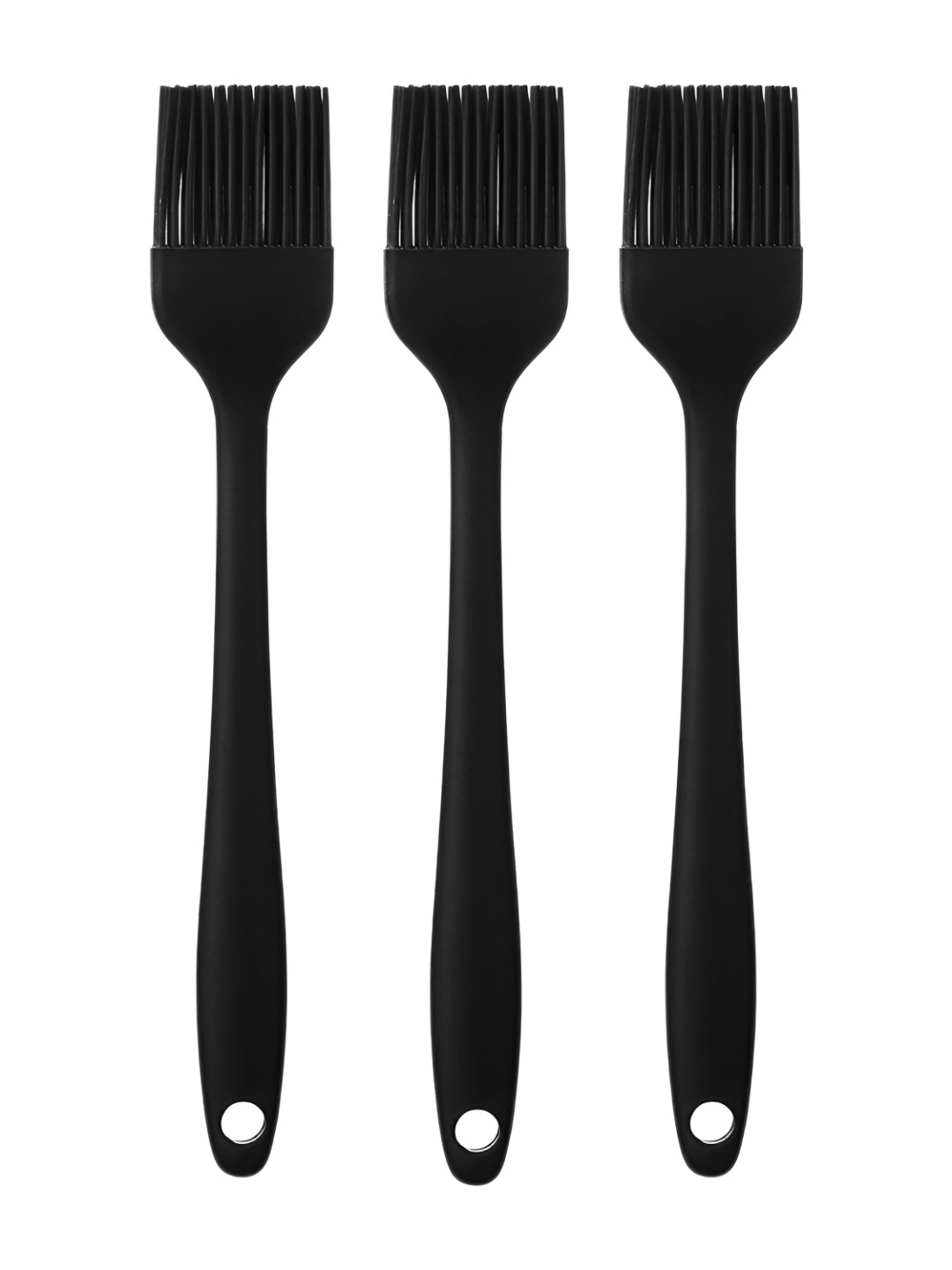 We3 Set Of 3 Black Silicon Pastry Brush