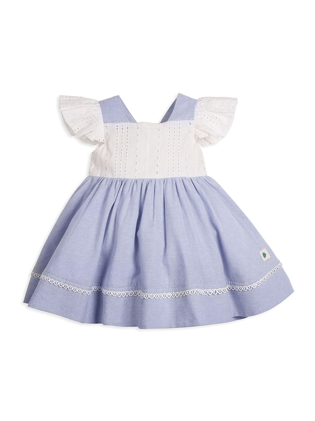 My Milestones Flutter Sleeve Ruffled Fit & Flare Dress