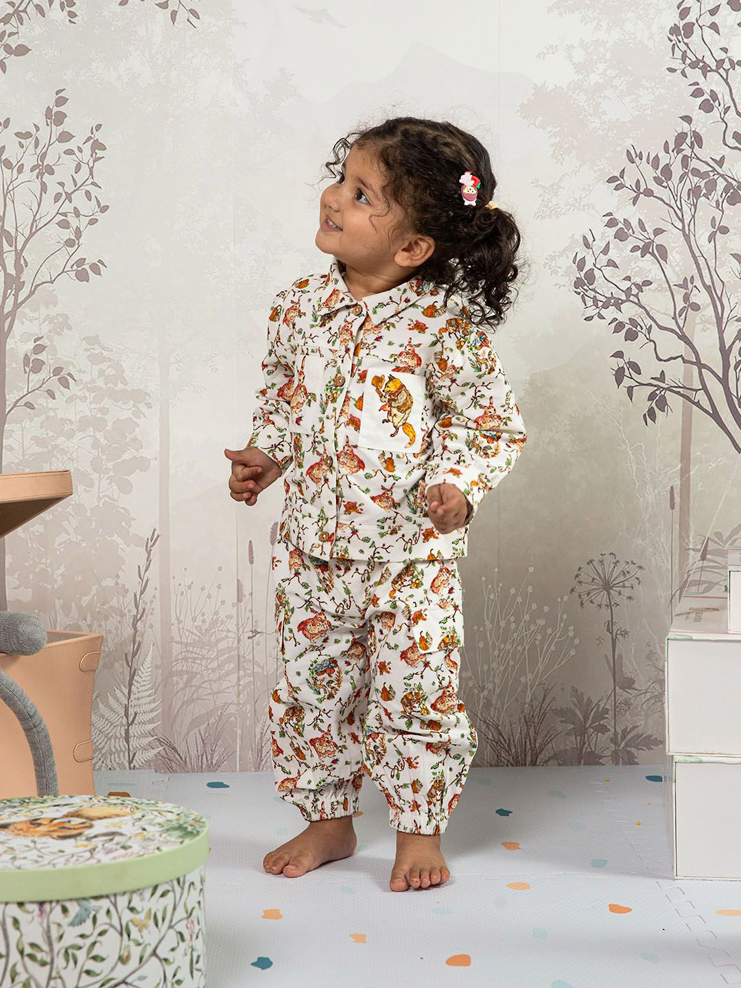 THE BABY TRUNK Baby Girl Printed Clothing Sets
