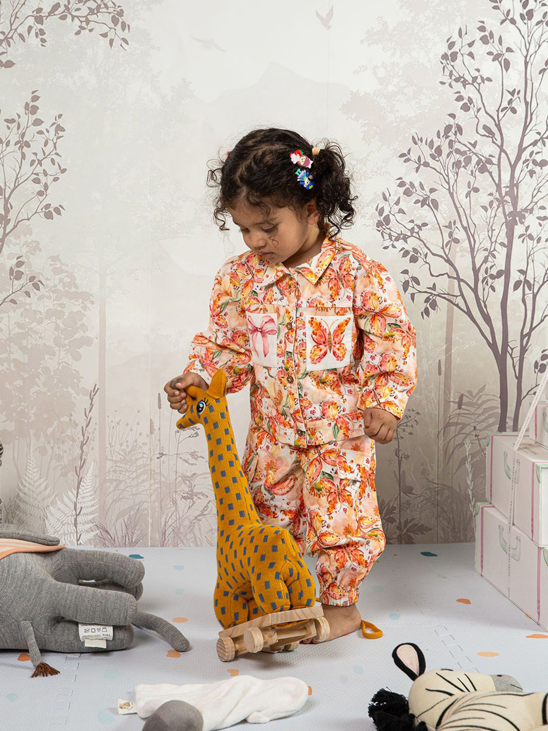THE BABY TRUNK Baby Girl Printed Clothing Sets