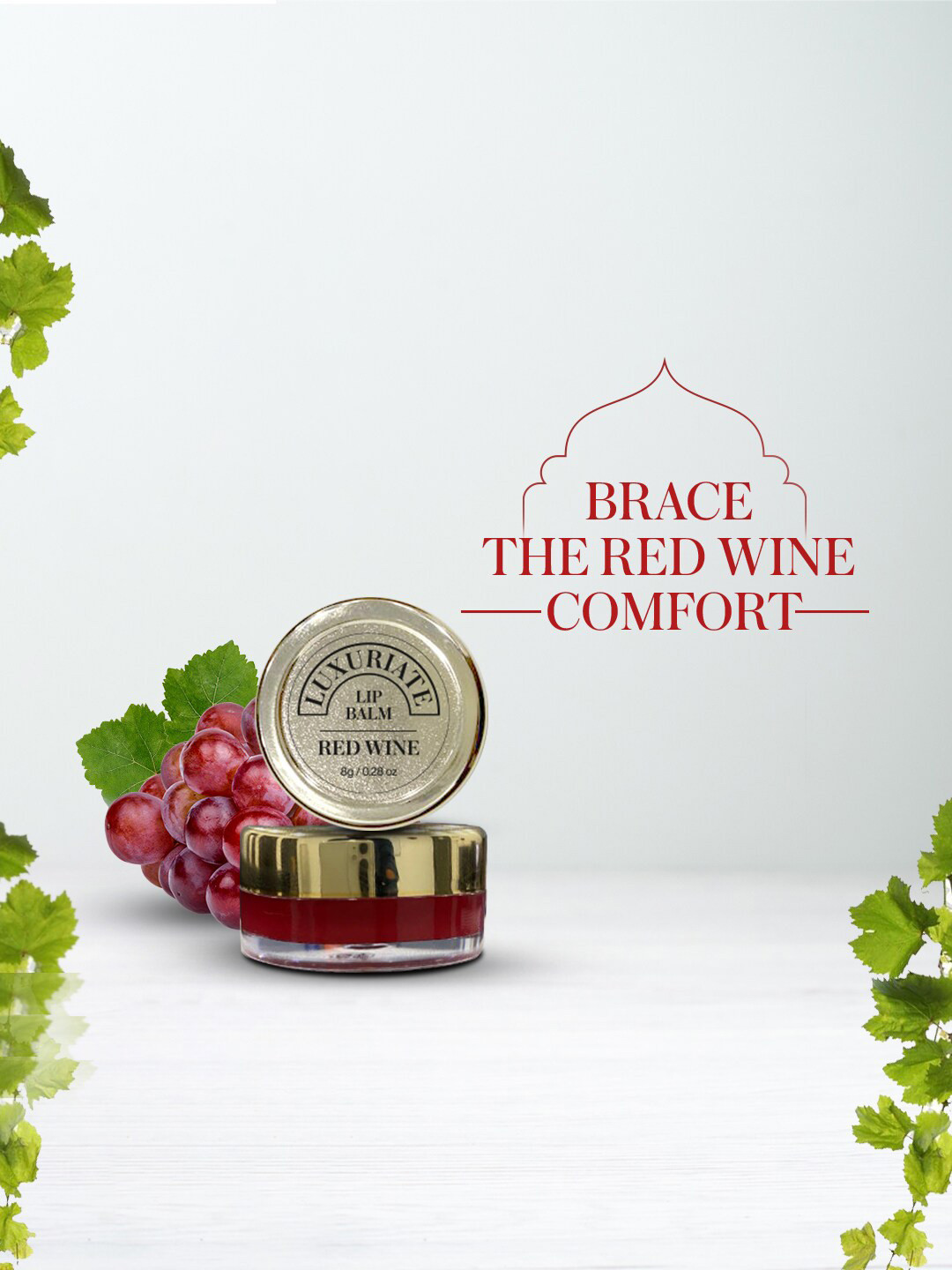 LUXURIATE Red Wine Lip Balm with Jojoba Oil & Shea Butter - 8g