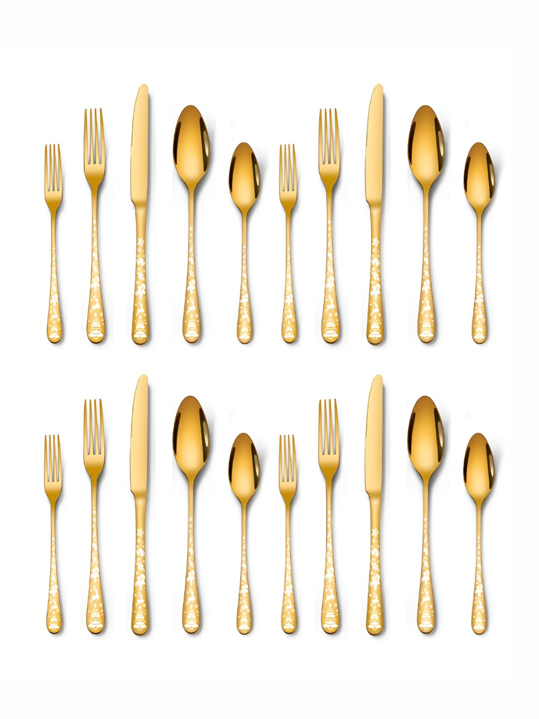 YELONA 20-Piece Aurum Gold Silverware Flatware Cutlery Set