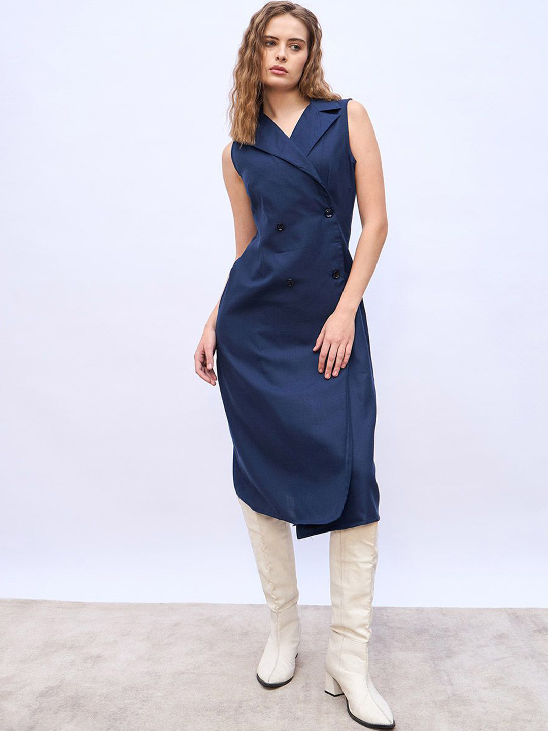 Styli Women Blazer Midi Length Dress