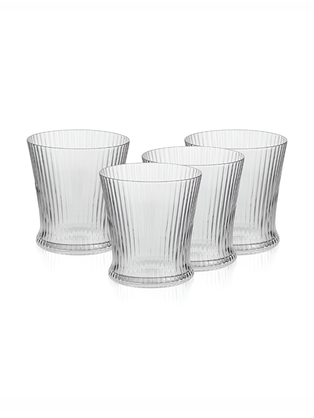 Troveas Wine Wave Stemless Wine Glass | Set of 4, 270 ML