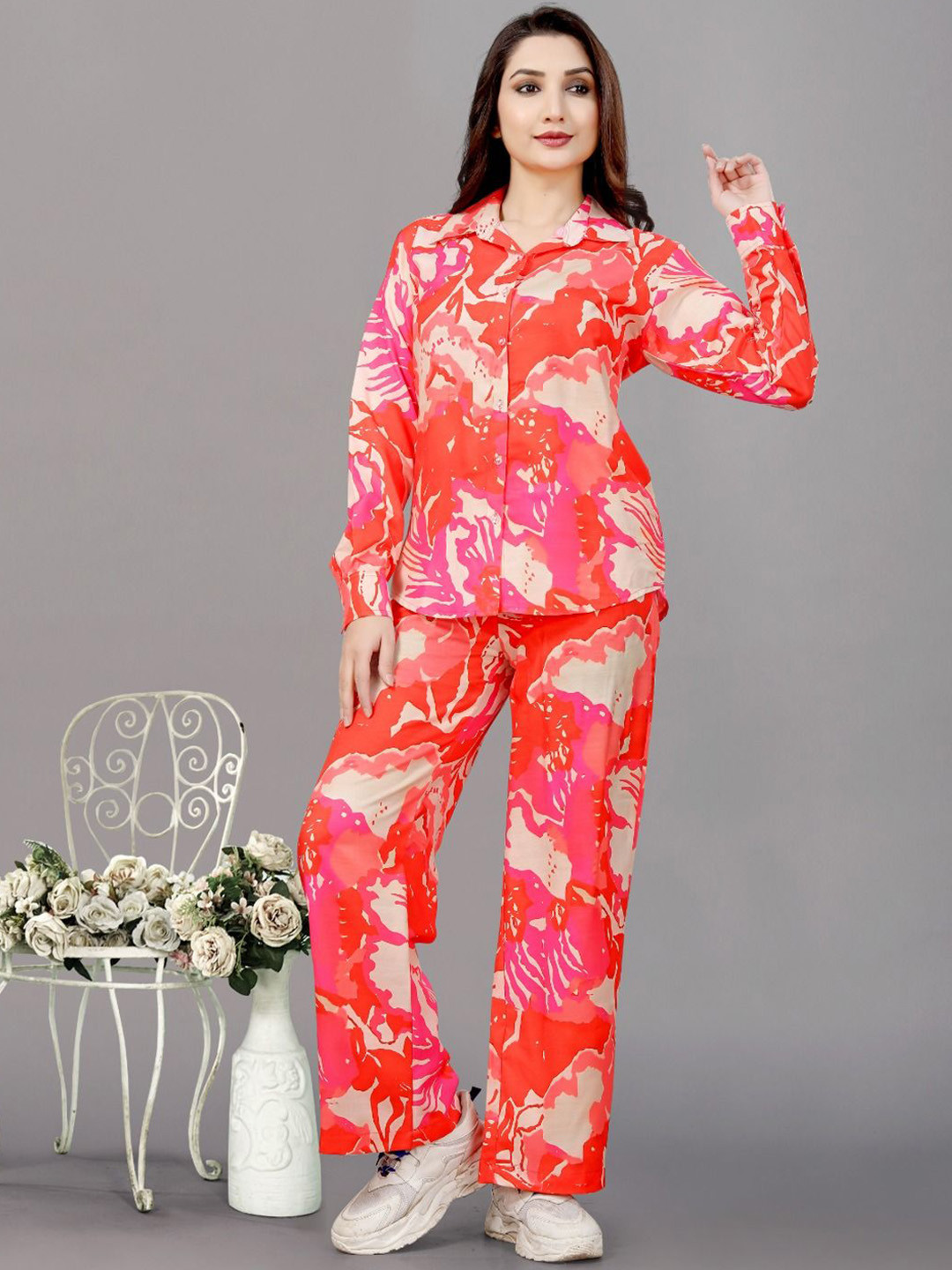 Snowdrip Printed Shirt With Trouser Co-Ords