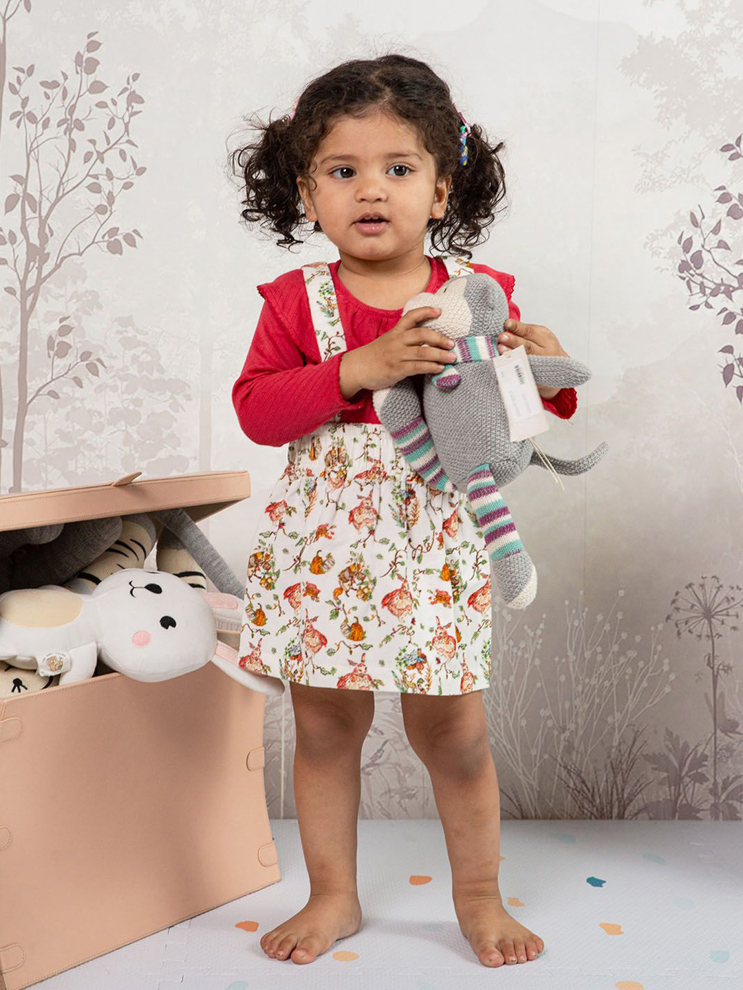 THE BABY TRUNK Girls Top with Skirt